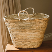 Lade das Bild in den Galerie-Viewer, Französische Markttasche aus Palmenblatt