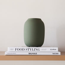 Lade das Bild in den Galerie-Viewer, Vase Rhos aus Steingut, olivgrün - o cactuu